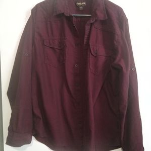 Helix Women's Burgundy Button-Up Shirt